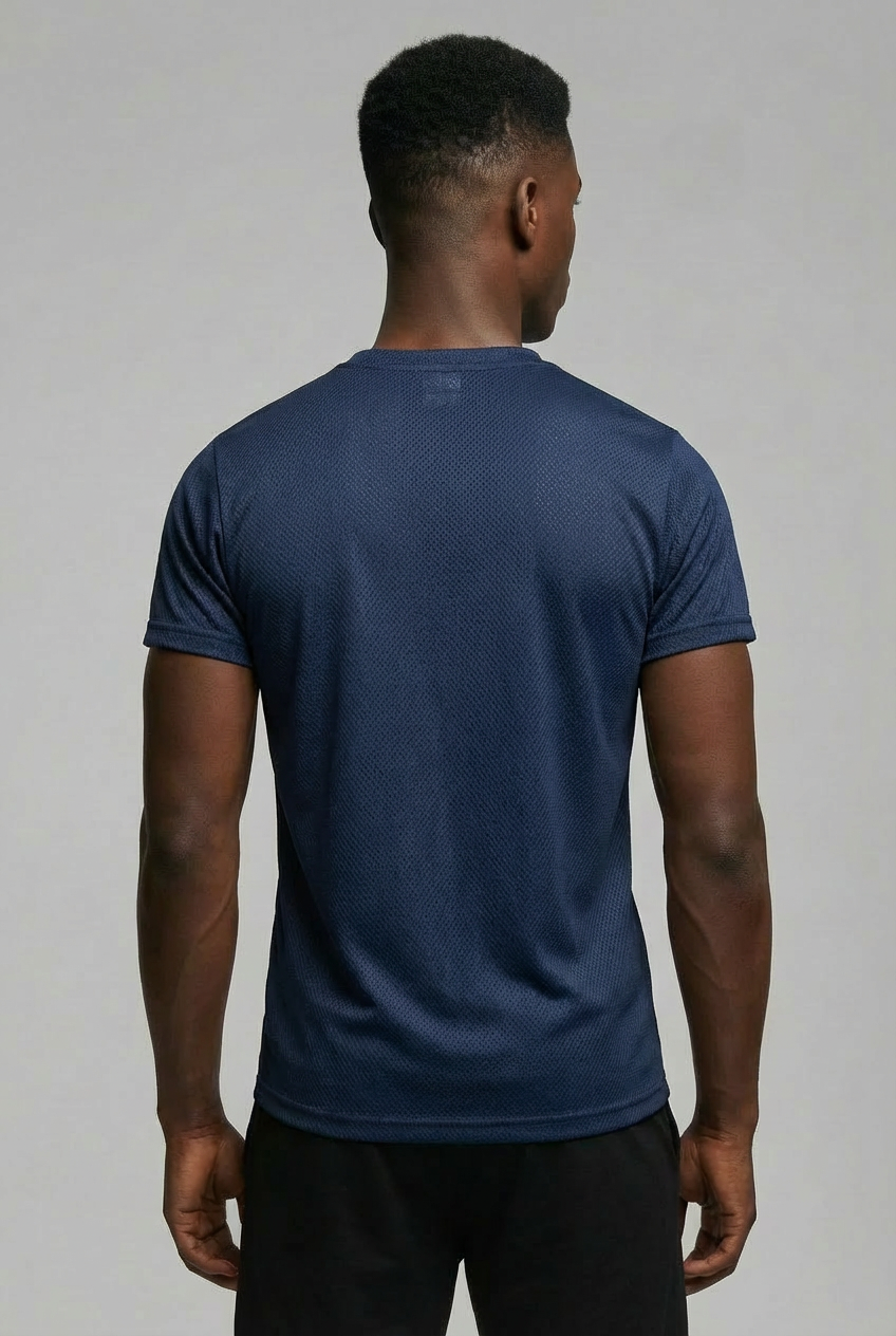 Camiseta Masculina Dry Fit UV Azul Marinho