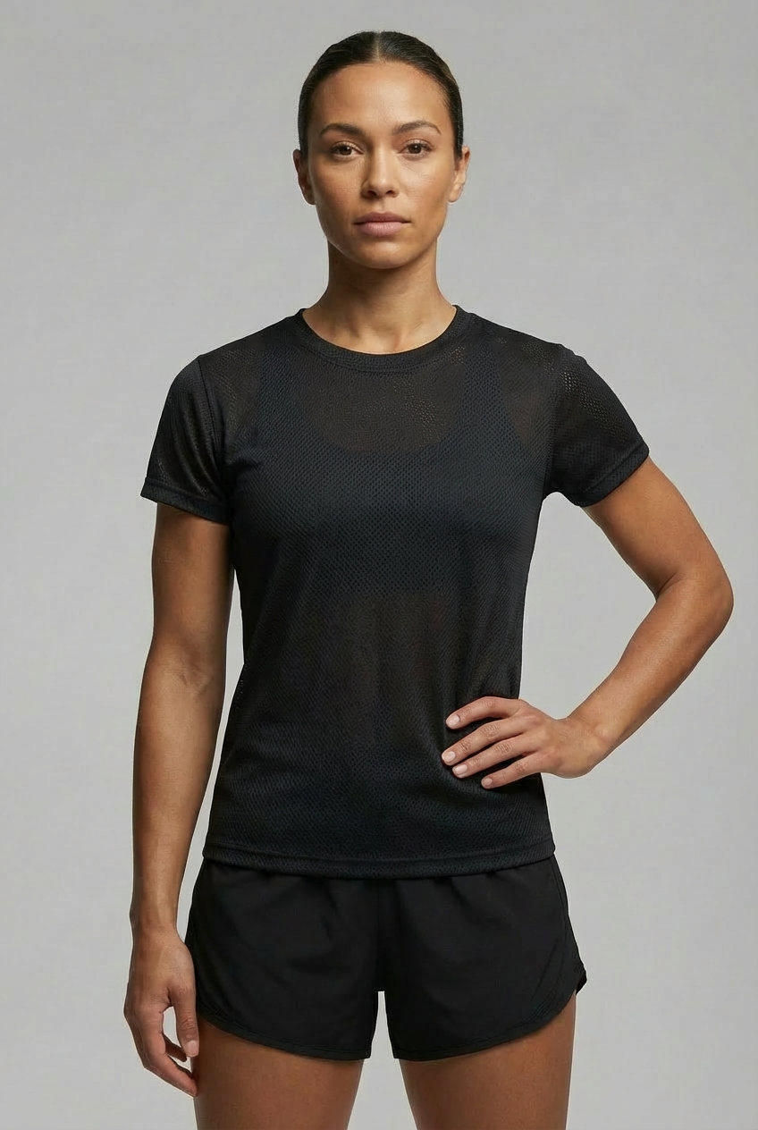 Camiseta Feminina Dry Fit Uv Preta