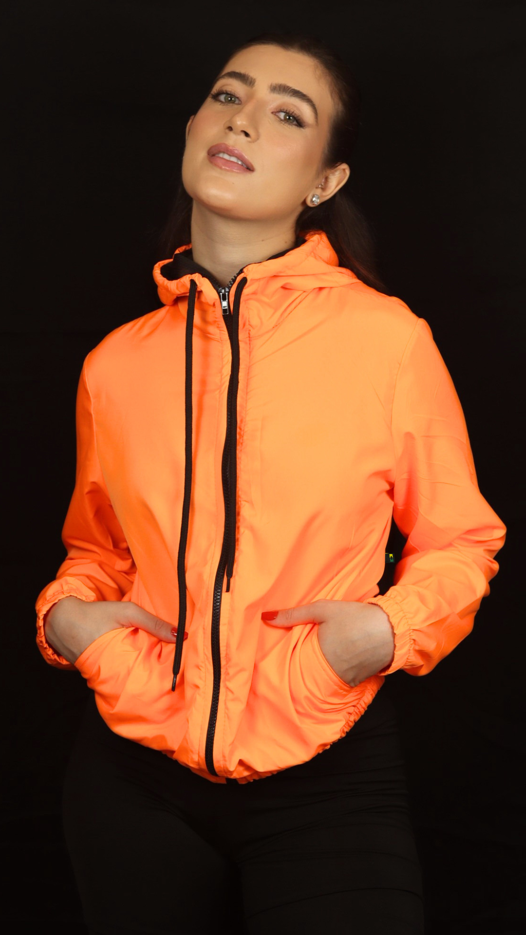 Neon Corta Vento La Feminina Jaqueta Feminina Corta Vento Neon