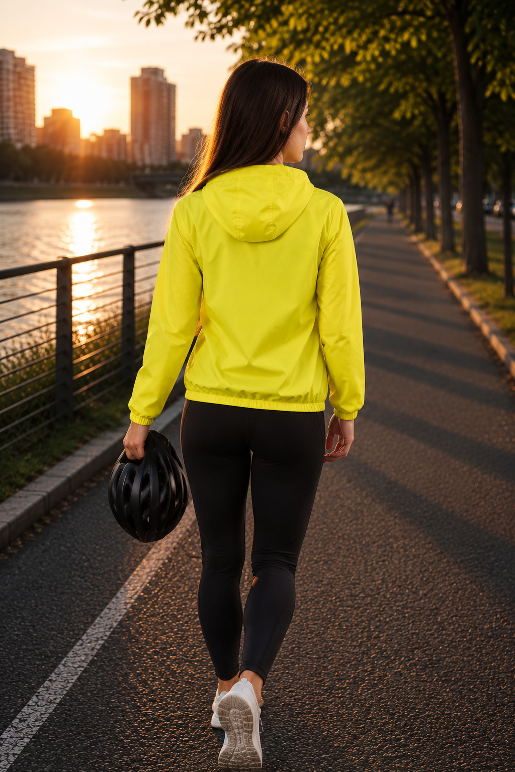 Jaqueta Corta Vento Feminino - Amarelo Neon