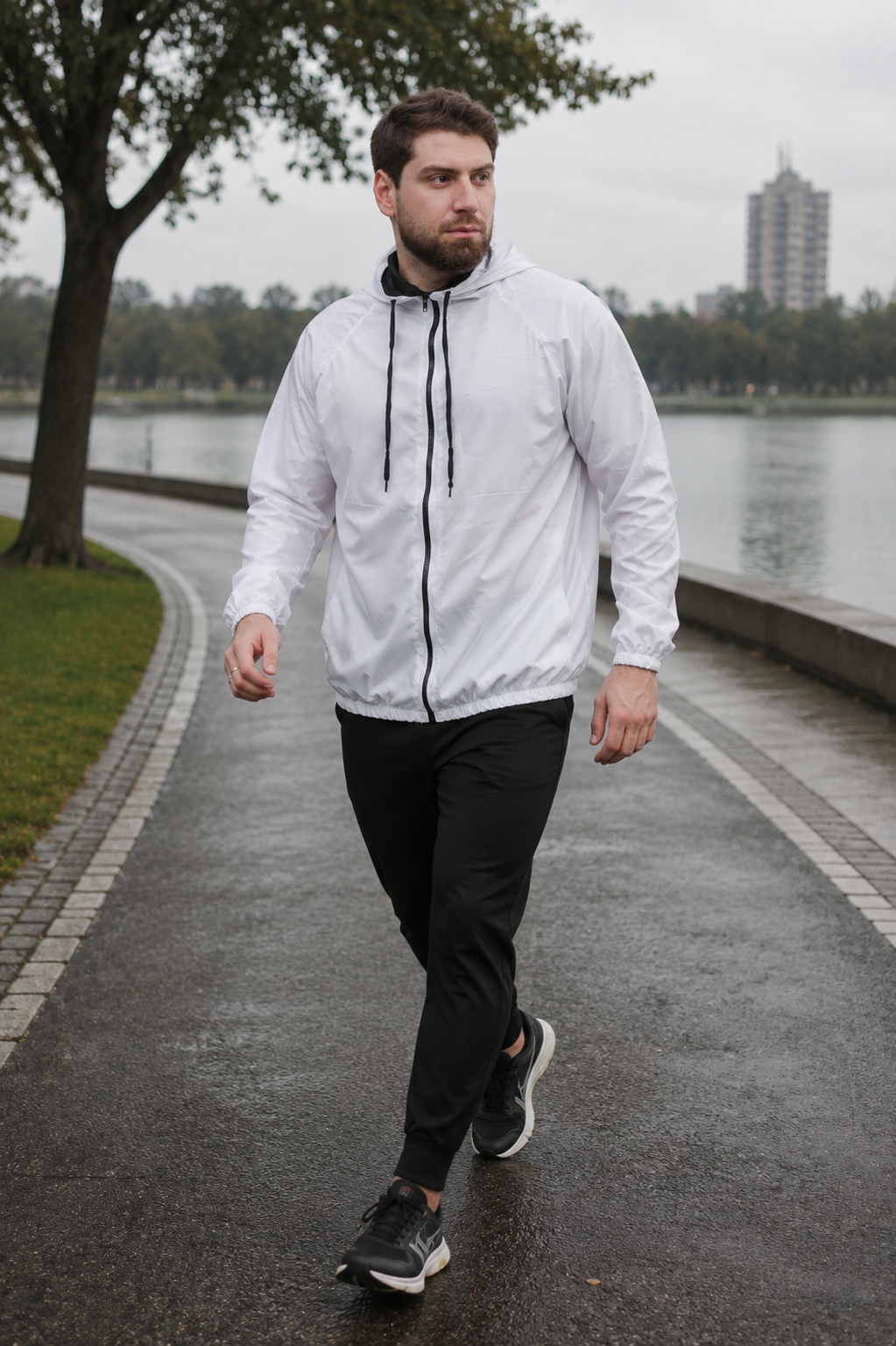 Jaqueta Corta Vento Masculina - Branca