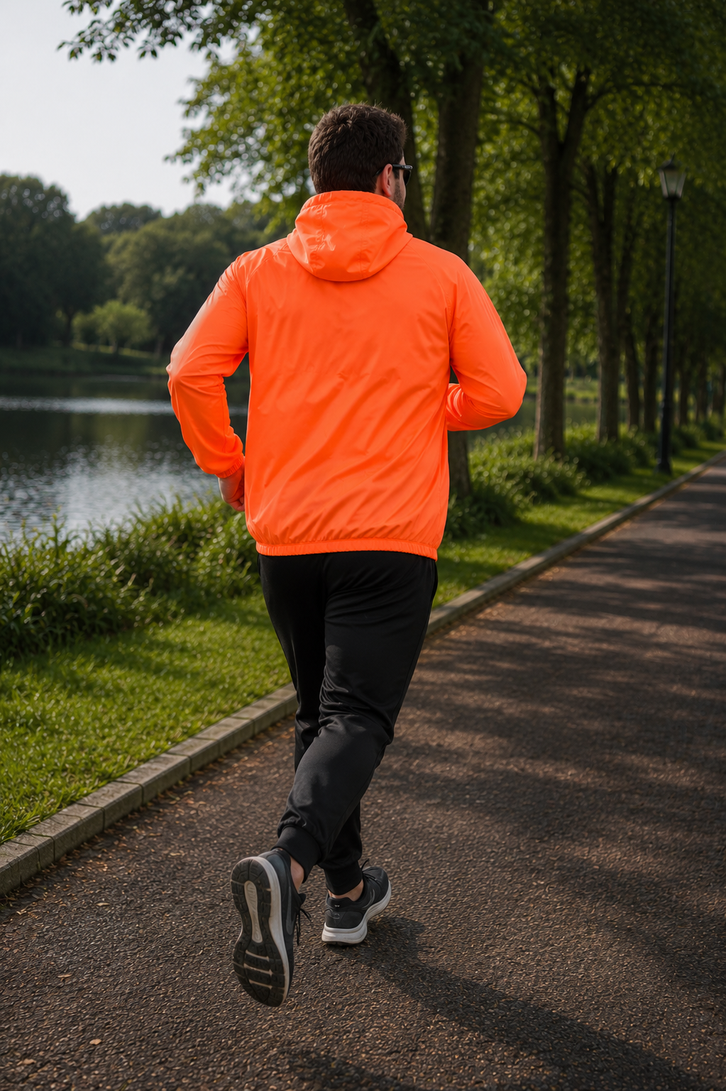Jaqueta Corta Vento Masculina - Laranja Neon