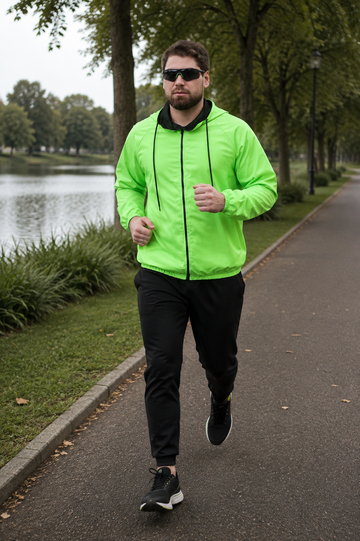 Jaqueta Corta Vento Masculina - Verde Neon