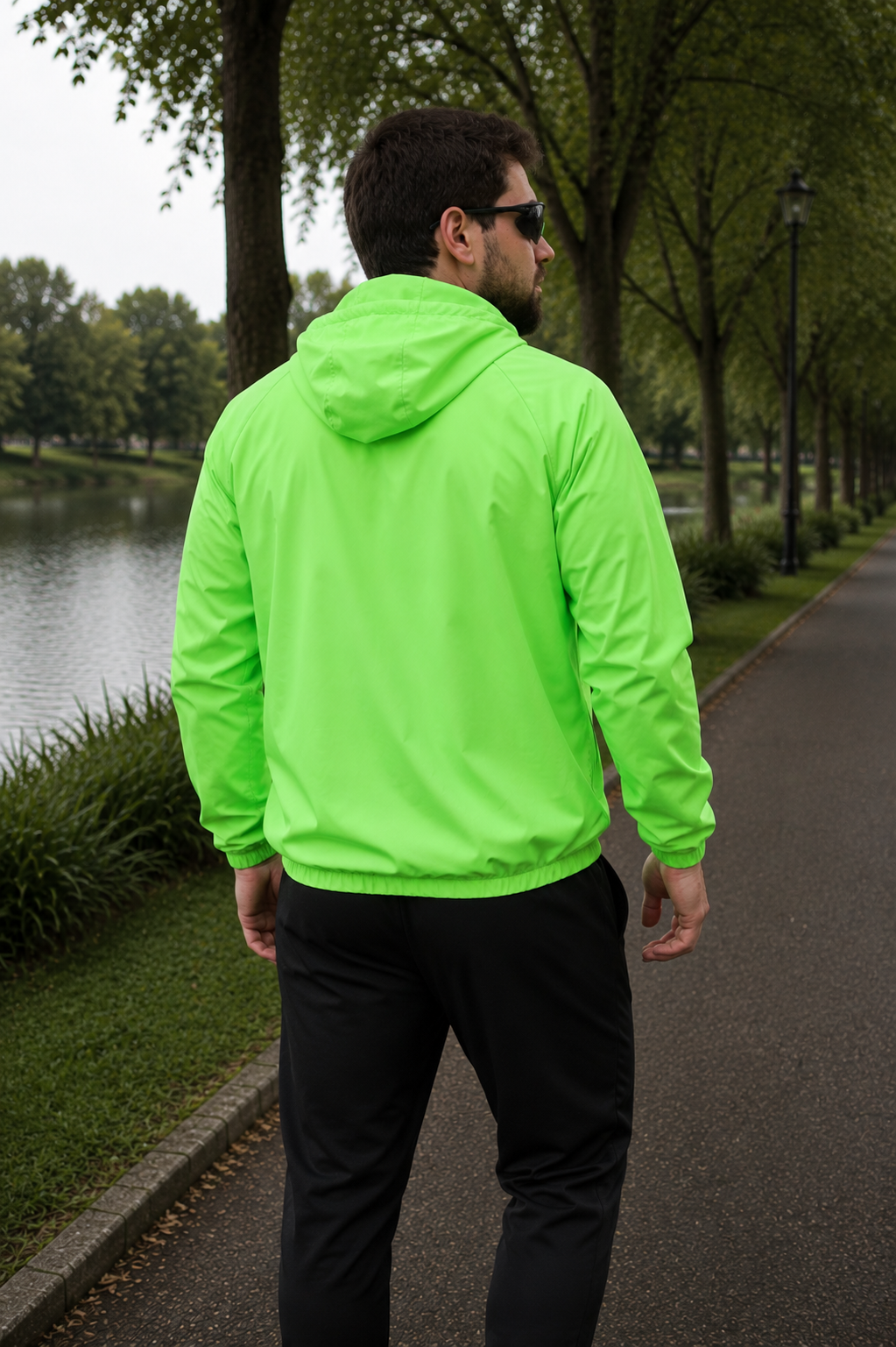 Jaqueta Corta Vento Masculina - Verde Neon