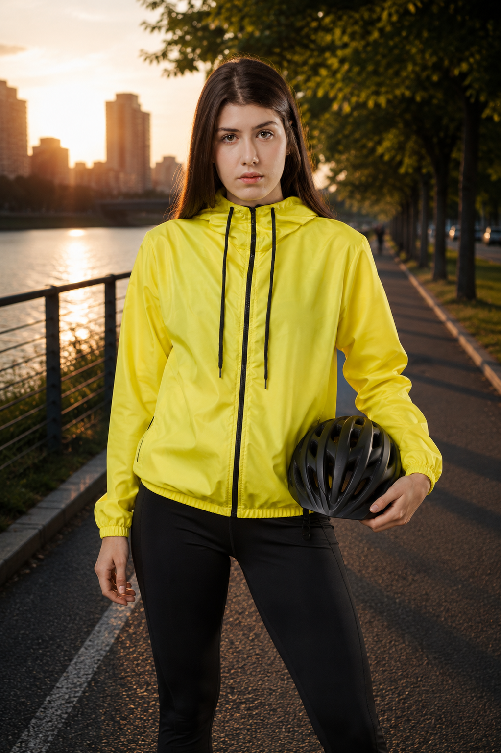 Jaqueta Corta Vento Feminino - Amarelo Neon