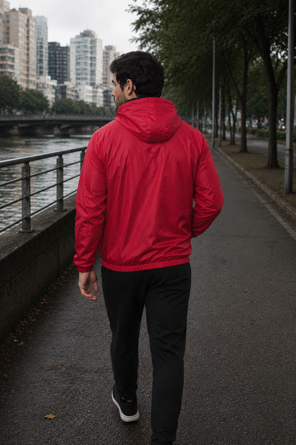 Jaqueta Corta Vento Masculina - Vermelho