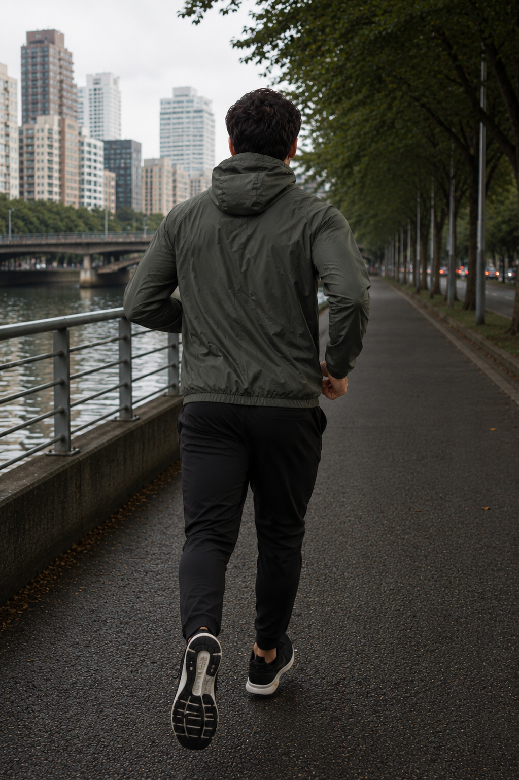 Jaqueta Corta Vento Masculina - Verde Escuro