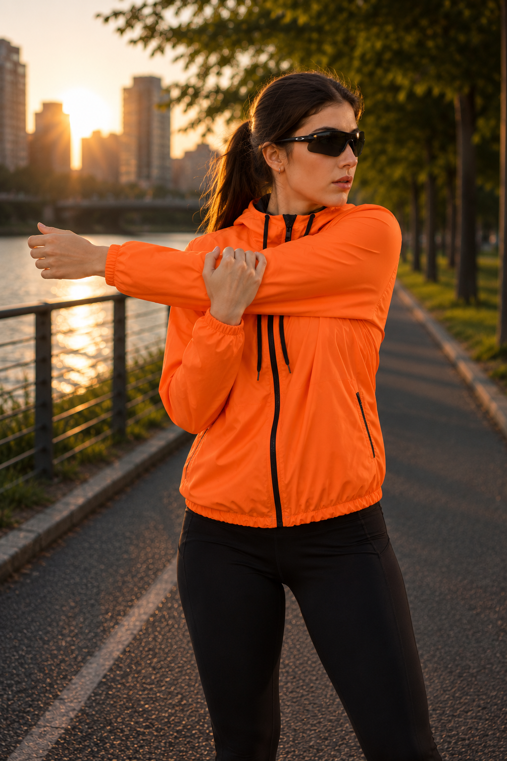Jaqueta Corta Vento Feminina  -  Laranja Neon