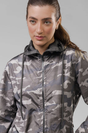 Jaqueta Corta Vento Feminina  - Camuflado Claro