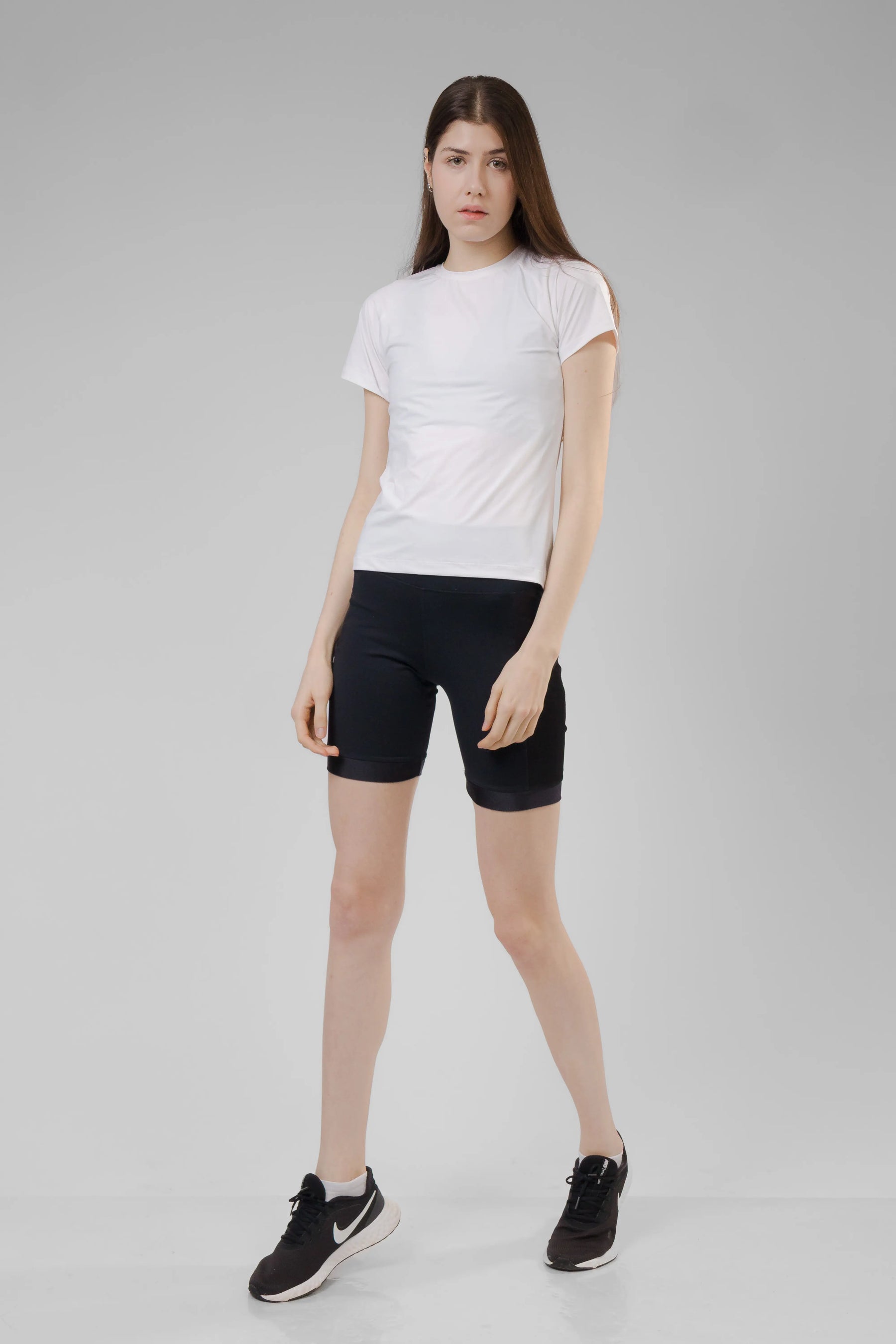 Camiseta Feminina  UV+ Branca - Manga Curta