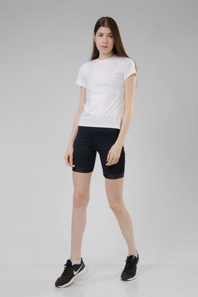 Camiseta Feminina  UV+ Branca - Manga Curta