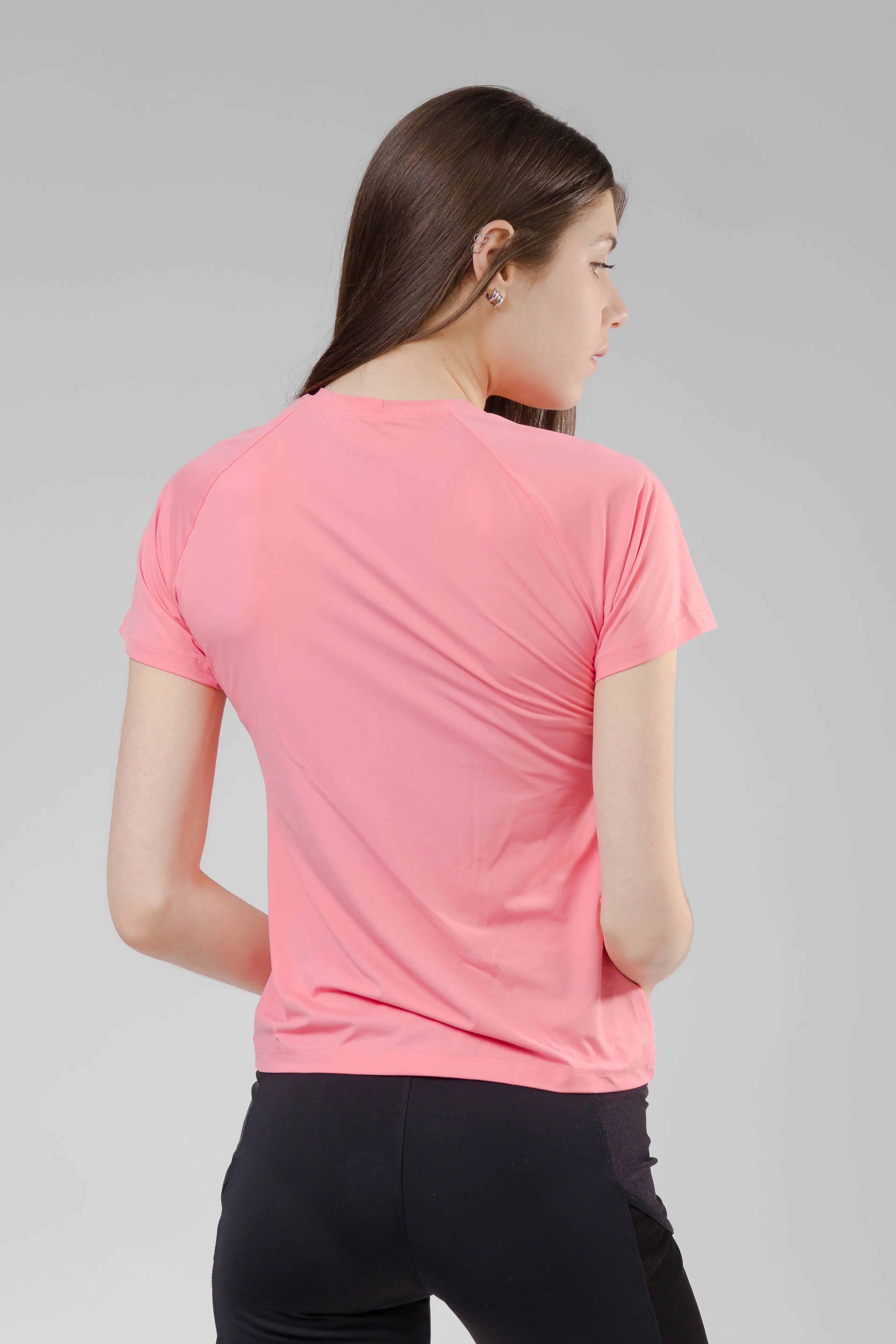 Camiseta Feminina UV+ Rosa Bebê - Manga Curta