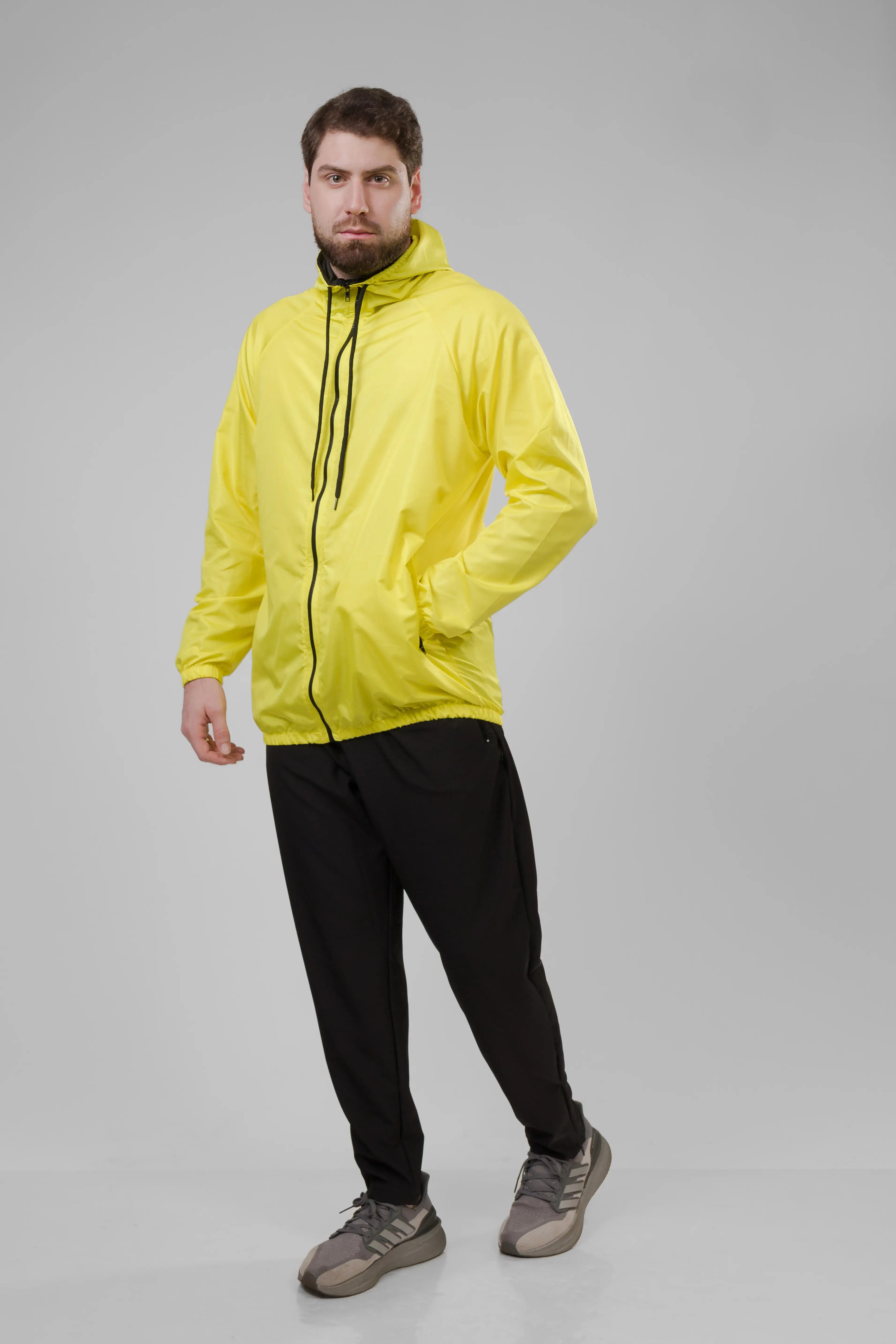 Jaqueta Corta Vento Masculina - Amarelo Neon