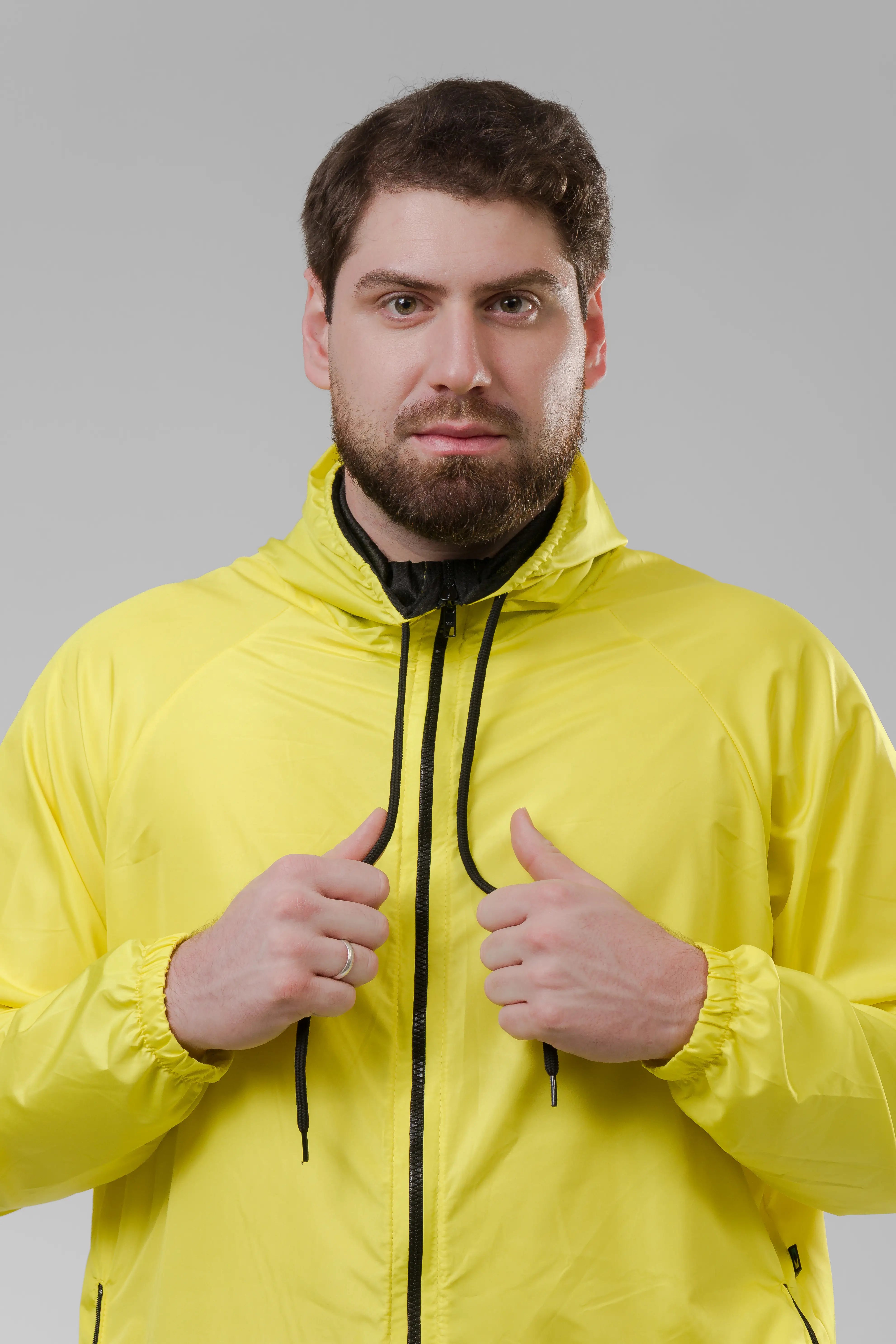 Jaqueta Corta Vento Masculina - Amarelo Neon