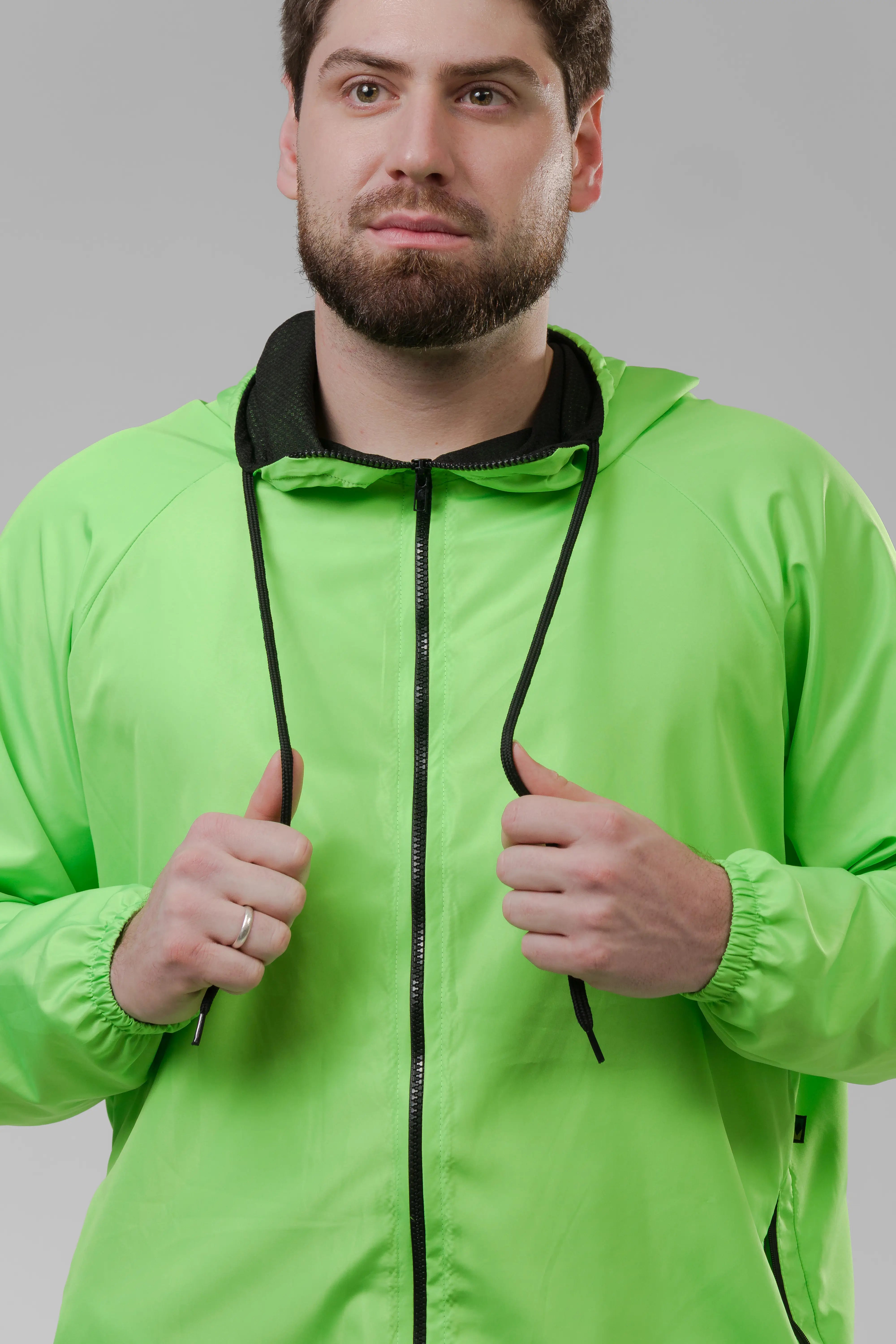 Jaqueta Corta Vento Masculina - Verde Neon