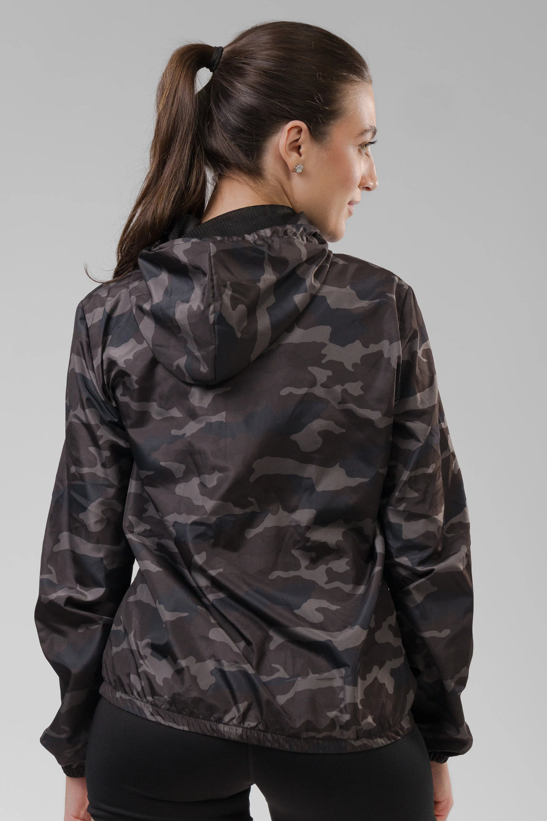 Jaqueta Corta Vento Feminina  - Camuflado Escuro