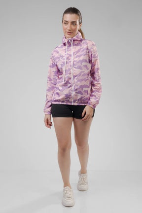 Jaqueta Corta Vento Feminina  - Camuflada