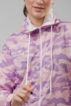 Jaqueta Corta Vento Feminina  - Camuflada