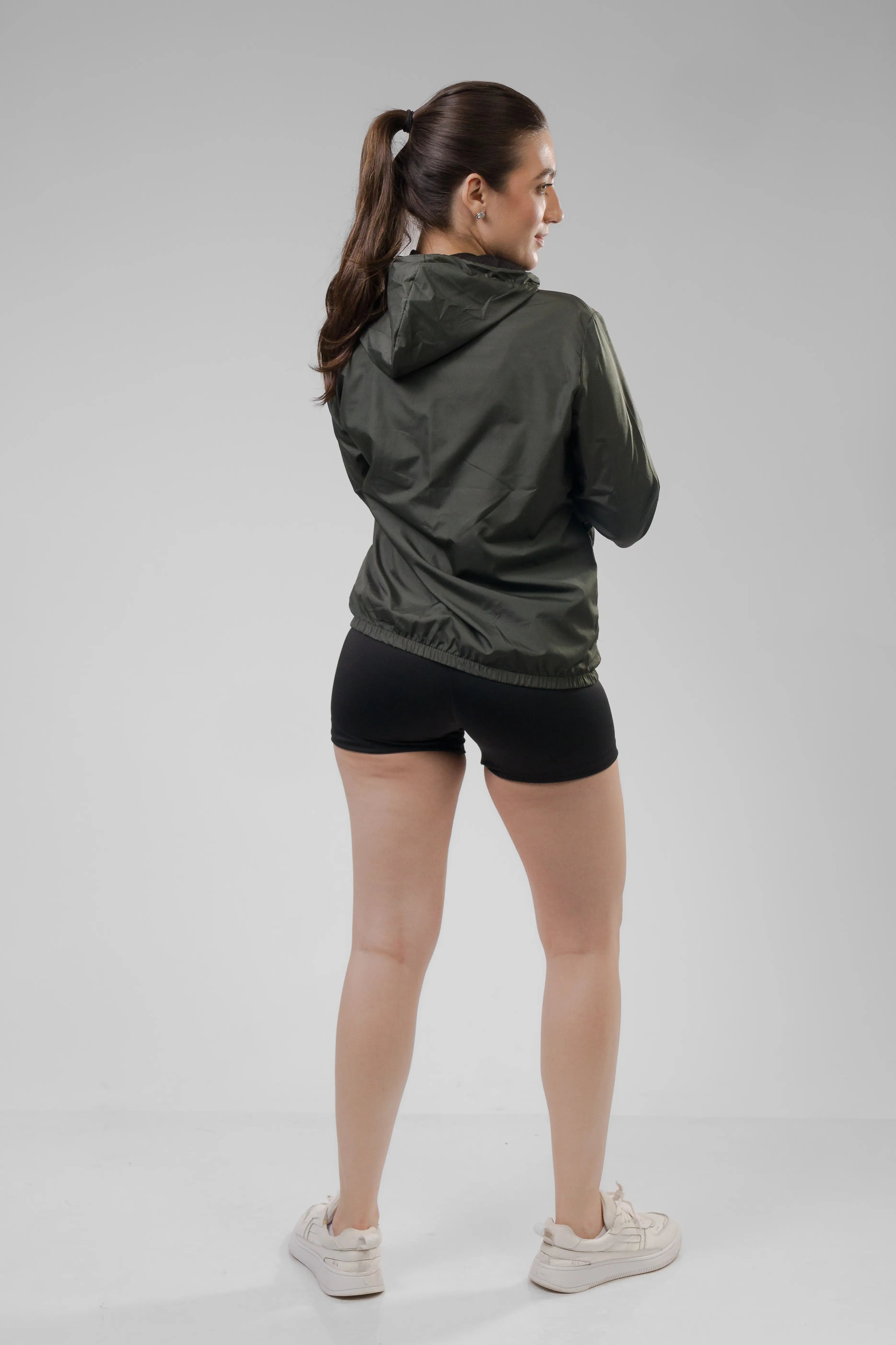 Jaqueta Corta Vento Feminina  -  Verde Escuro