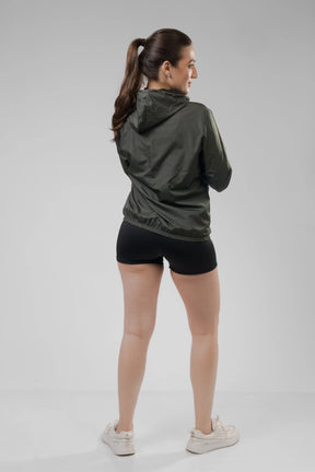 Jaqueta Corta Vento Feminina  -  Verde Escuro