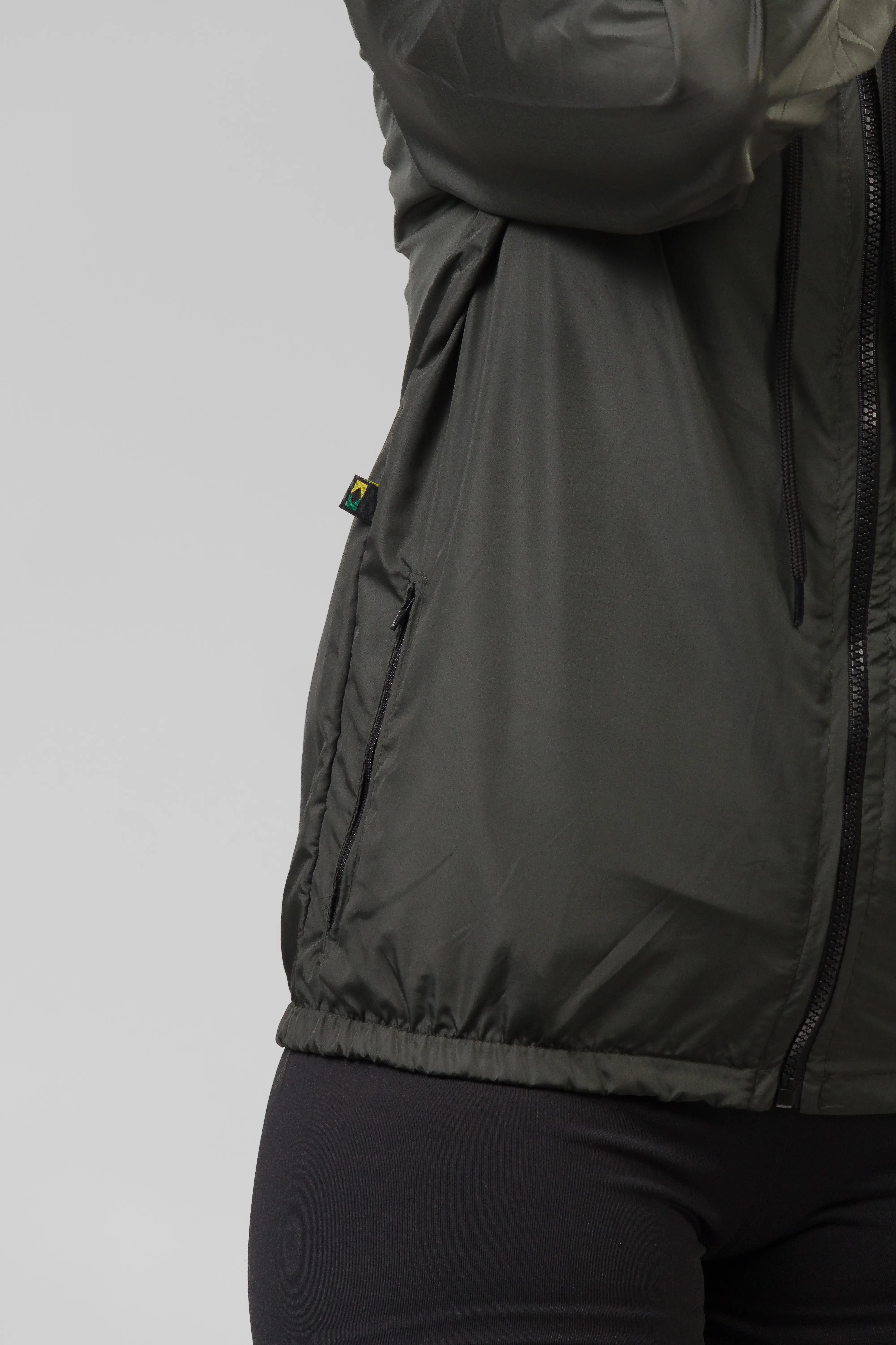 Jaqueta Corta Vento Feminina  -  Verde Escuro