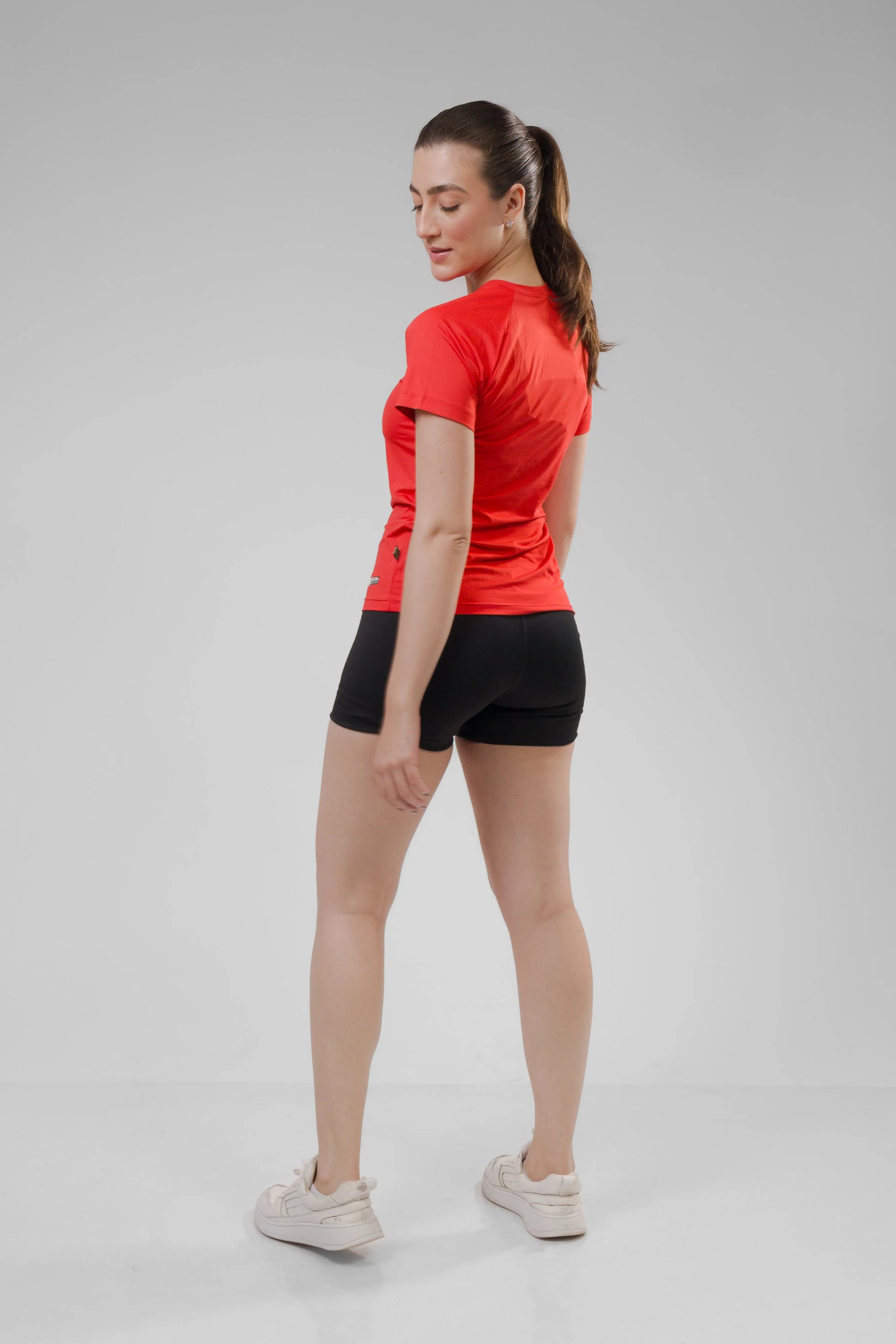 Camiseta Feminina  UV+ Vermelha - Manga Curta