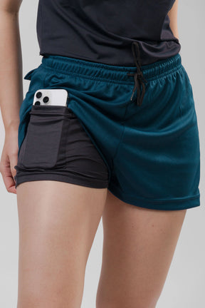 Shorts Feminino 2 em 1 - Azul Marinho