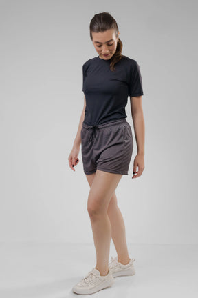 Shorts Feminino 2 em 1 - Chumbo