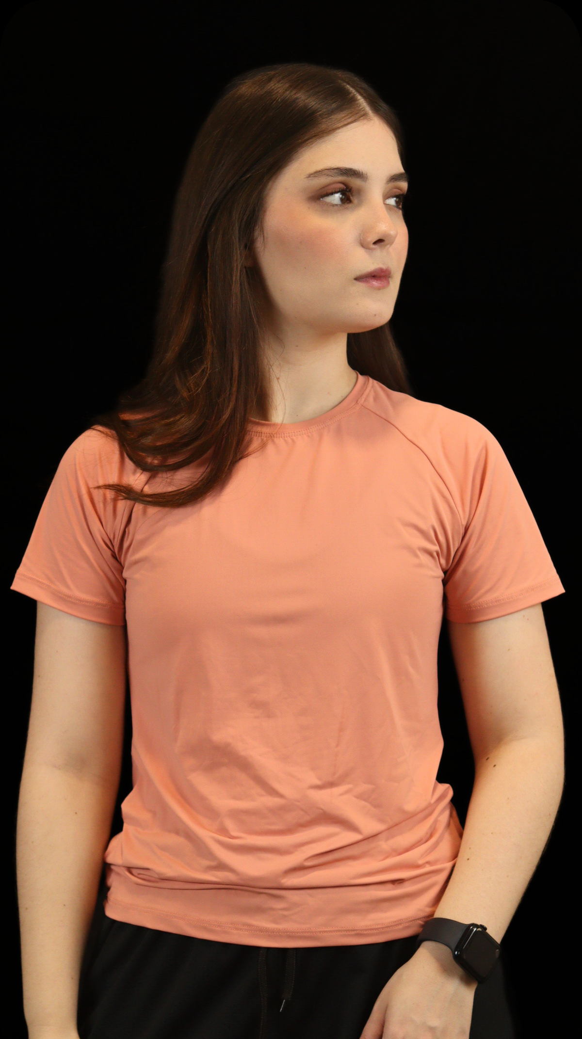 Camiseta Feminina  UV+ Peach Fuzz - Manga Curta