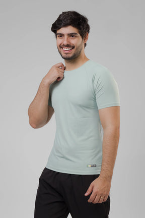 Camiseta Masculina  UV+ Azul Claro - Manga Curta