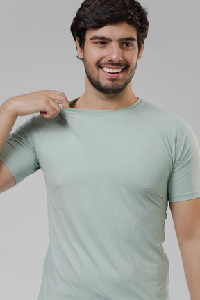 Camiseta Masculina  UV+ Azul Claro - Manga Curta
