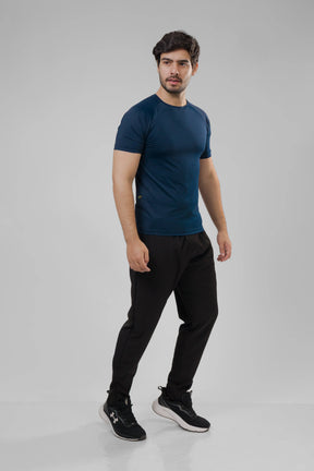 Camiseta Masculina  UV+ Azul Marinho - Manga Curta