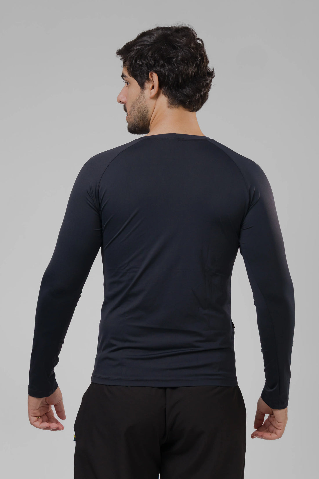 Camiseta Masculina  UV+ Preta - Manga Longa