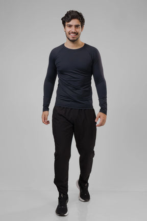 Camiseta Masculina  UV+ Preta - Manga Longa