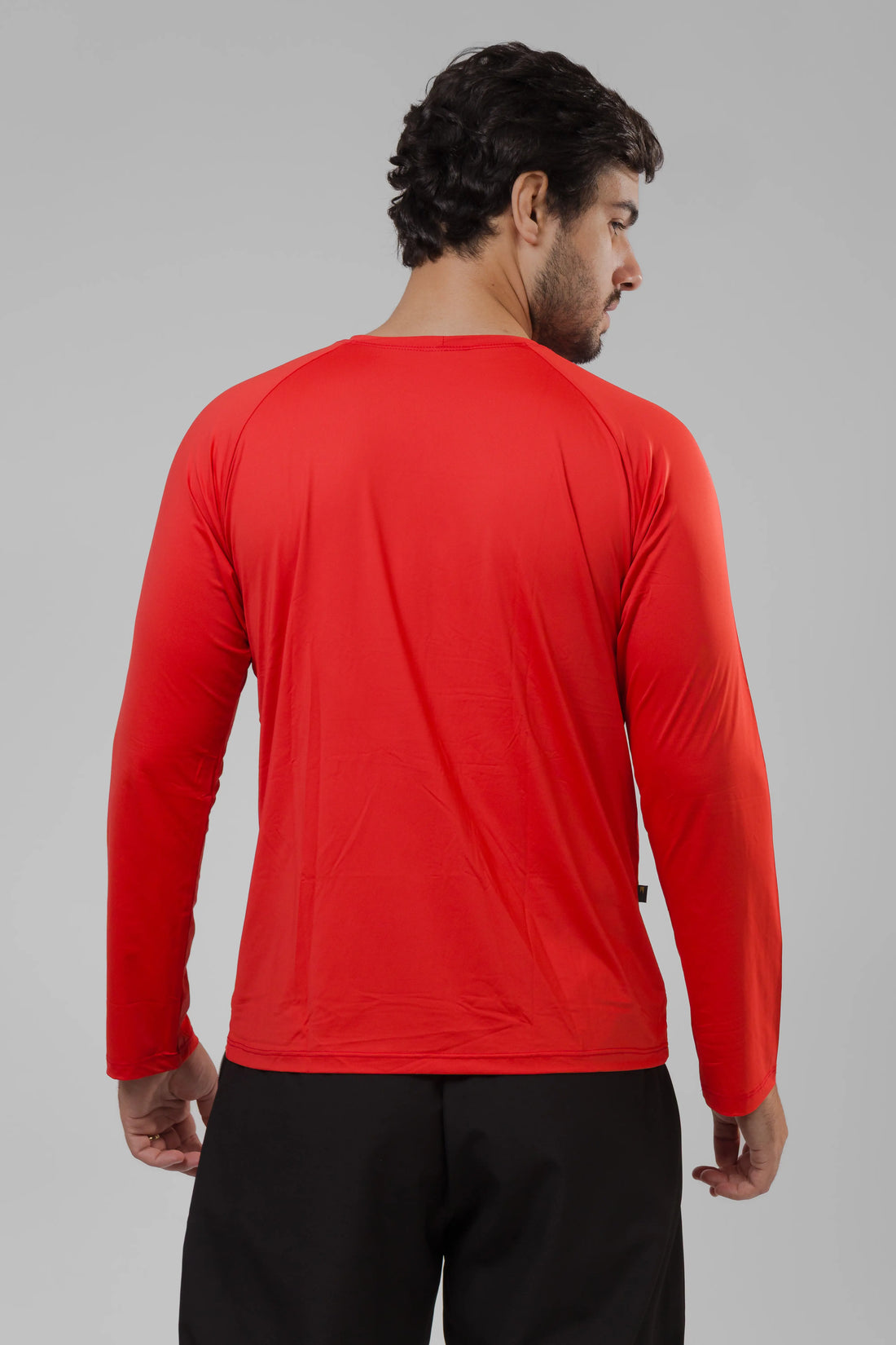 Camiseta Masculina  UV+ Vermelha - Manga Longa