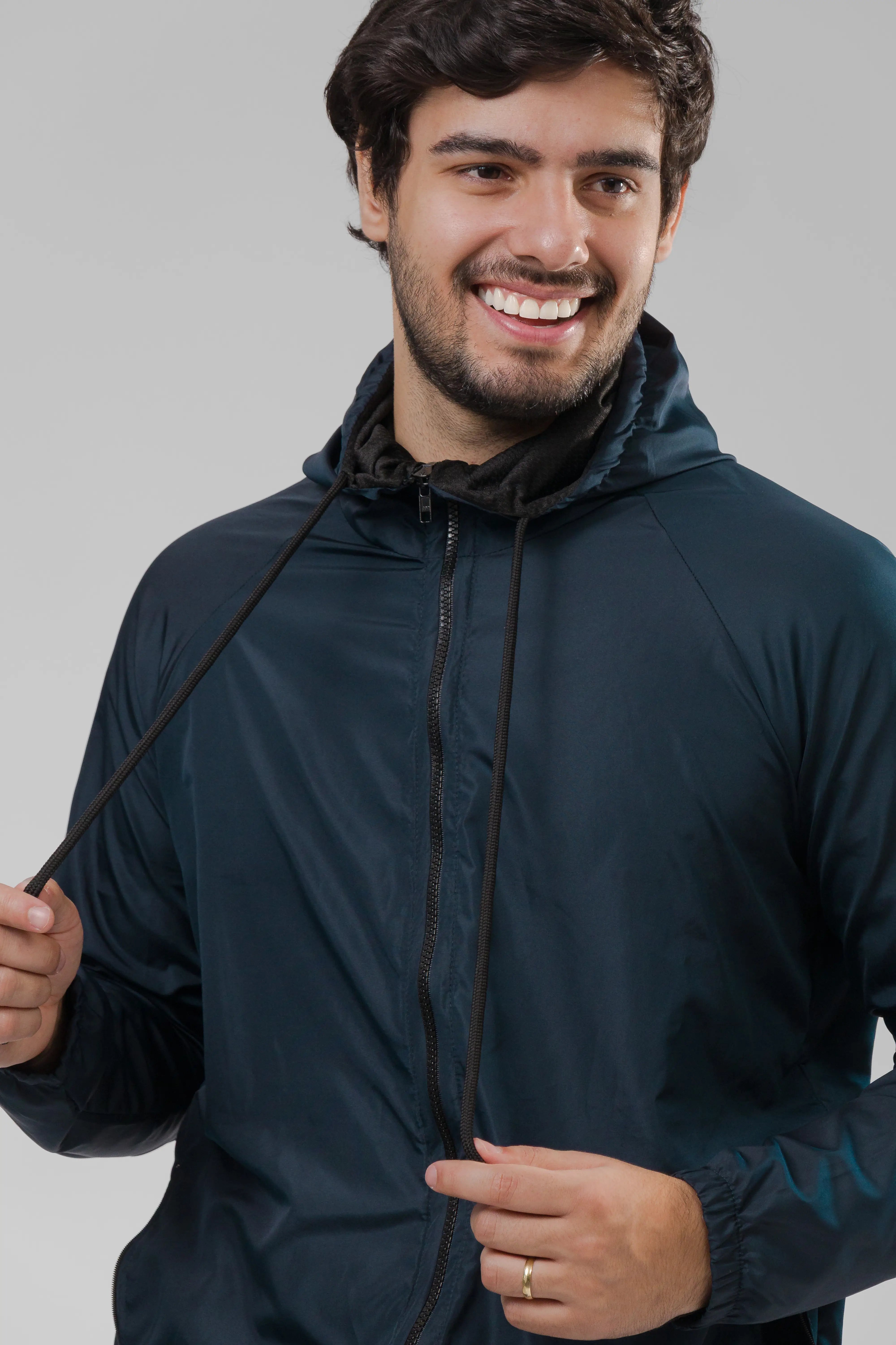 Jaqueta Corta Vento Masculina - Azul Marinho
