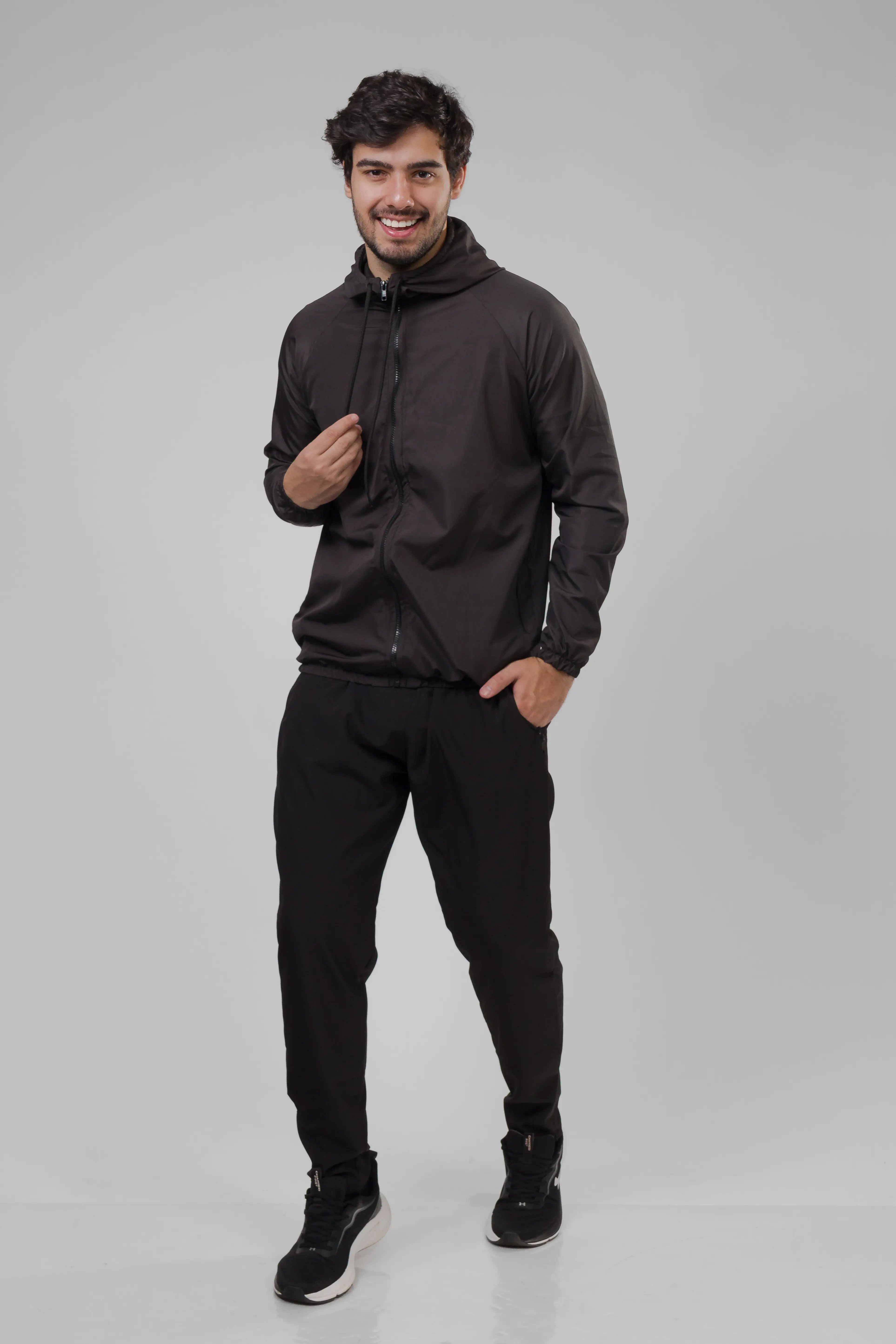 Jaqueta Corta Vento Masculina - Preta