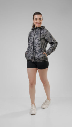 Jaqueta Corta Vento Feminina  - Camuflado Claro