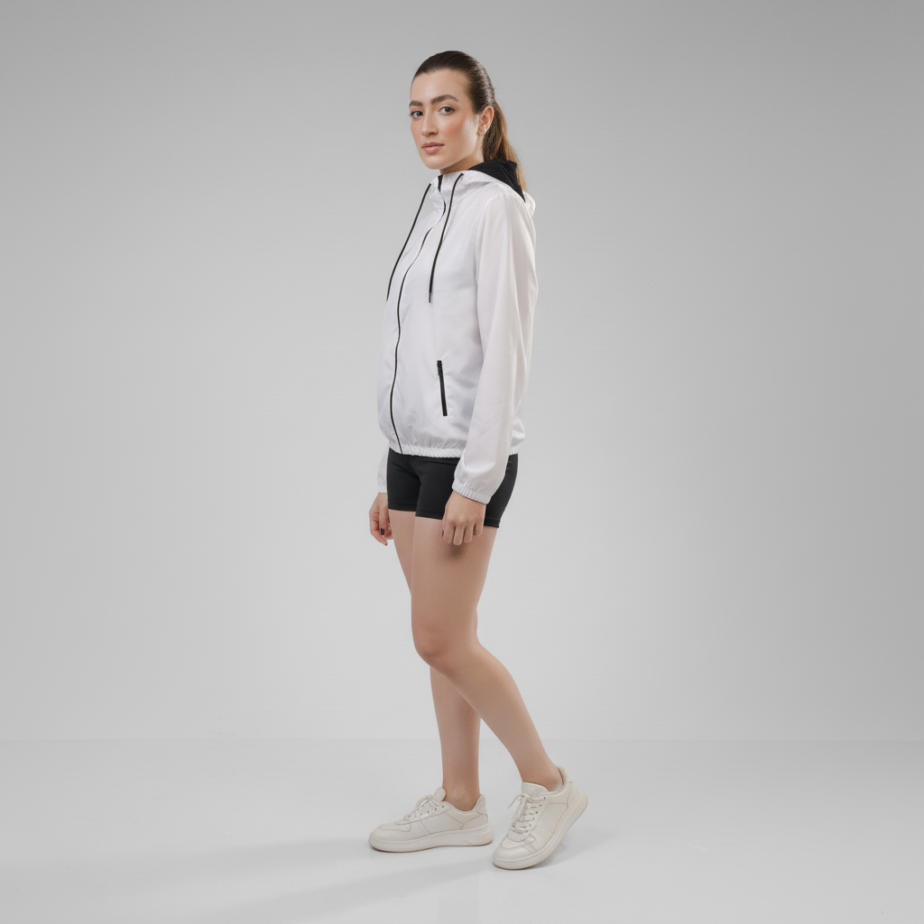 Jaqueta Corta Vento Feminina  - Branco