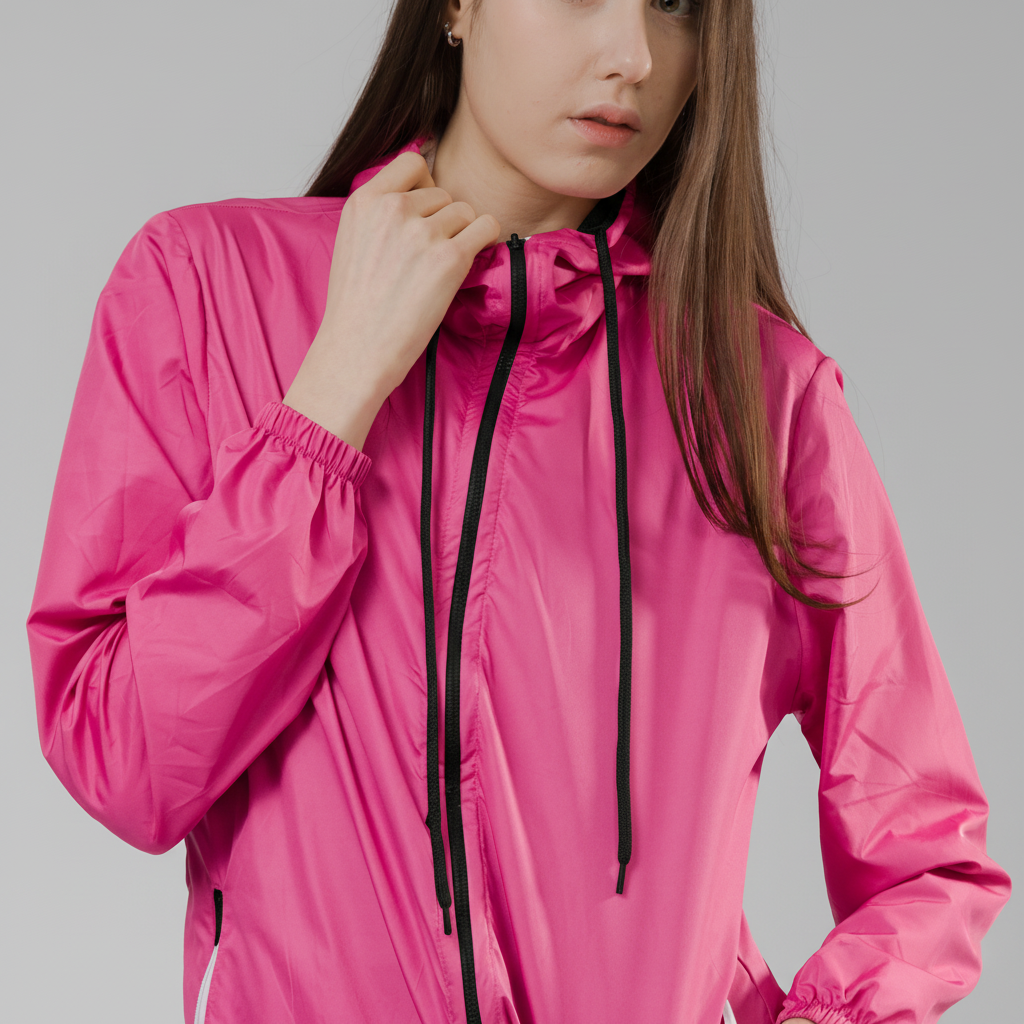 Jaqueta Corta Vento Feminina  -  Rosa Shock