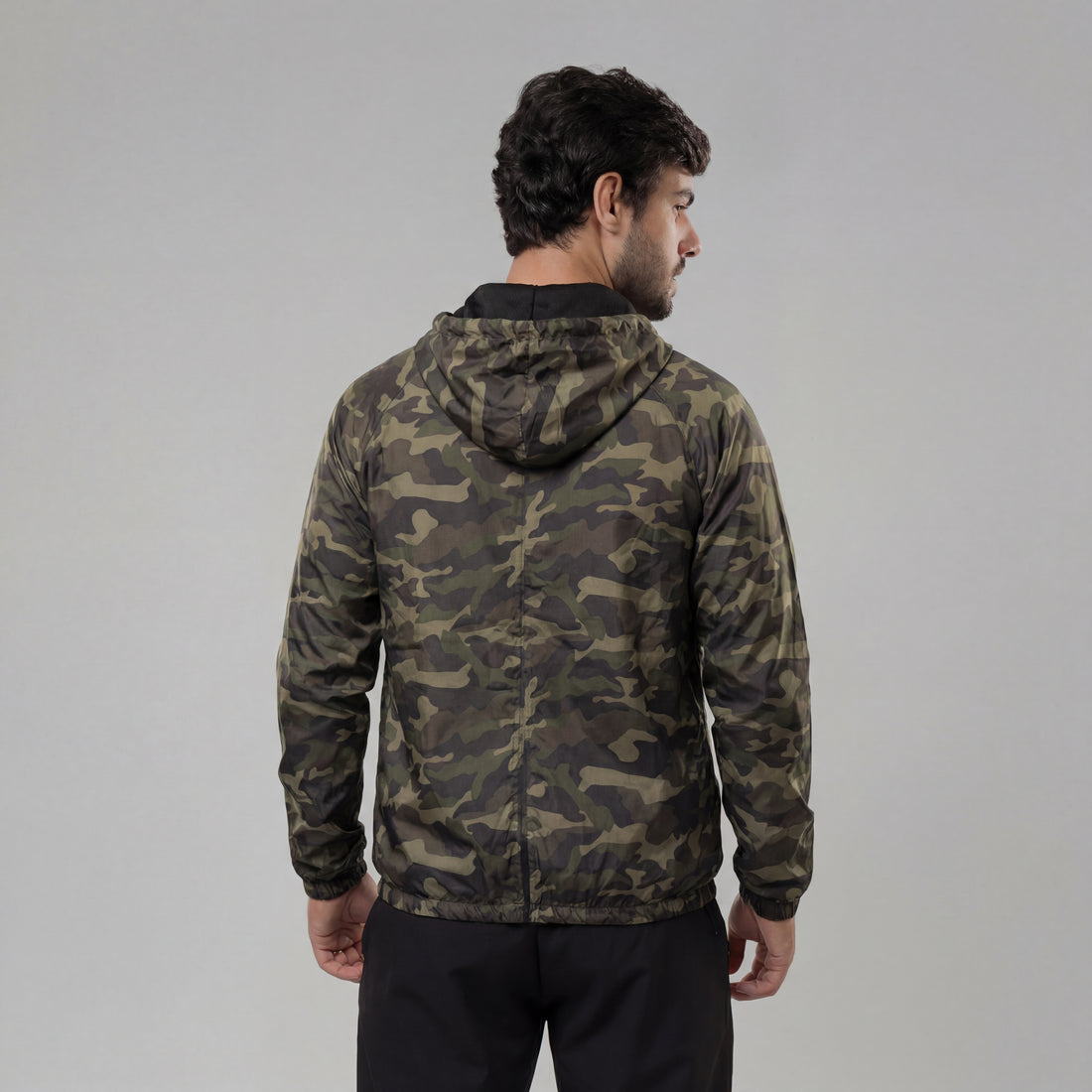 Jaqueta Corta Vento Masculina - Camuflada Verde