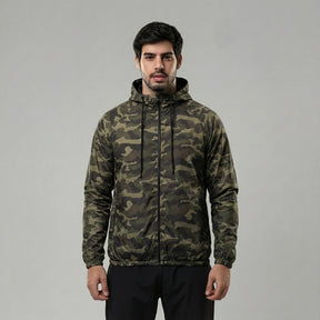 Jaqueta Corta Vento Masculina - Camuflada Verde