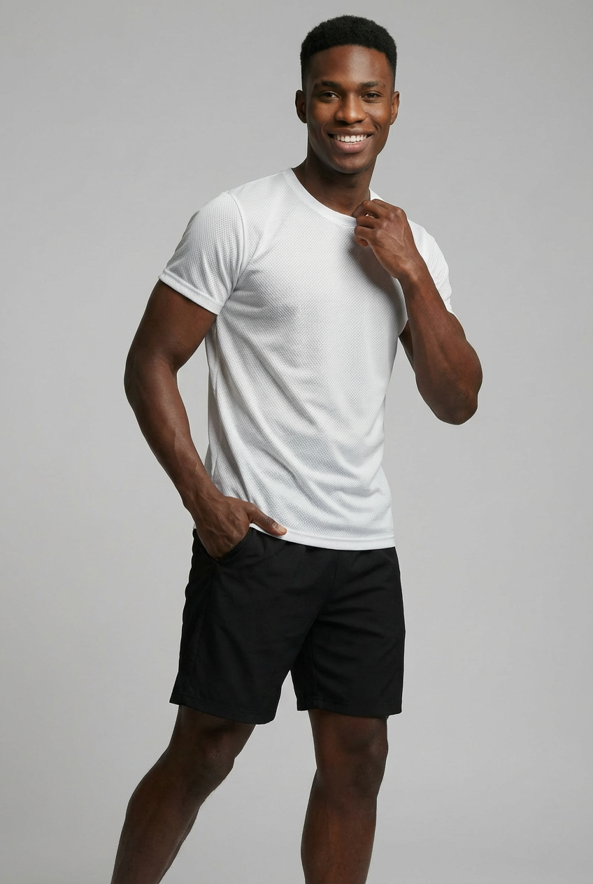 Camiseta Masculina Dry Fit UV Branca