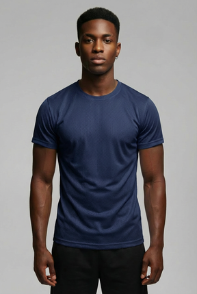 Camiseta Masculina Dry Fit UV Azul Marinho