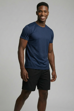 Camiseta Masculina Dry Fit UV Azul Marinho