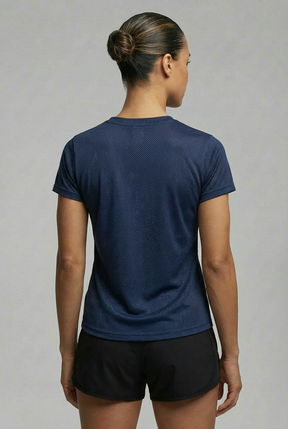 Camiseta Feminina Dry Fit UV Azul Marinho